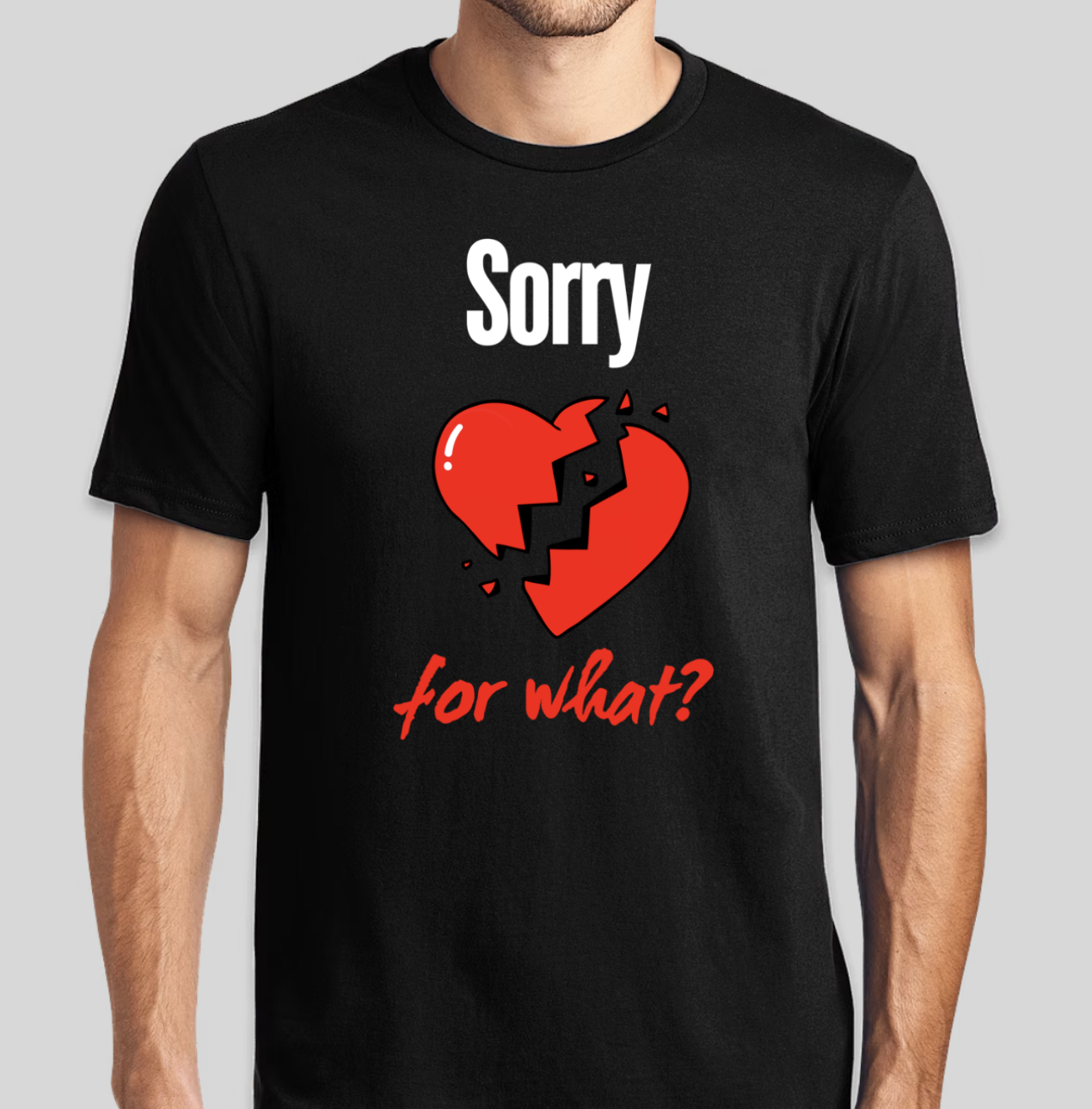 The Sorry For What t-shirt features an unapologetic phrase presented in a way that only BHS can achieve. The slim BHS logo is applied to the back of the t-shirt.